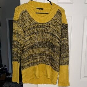Lucca Couture Yellow and Black Striped Sweater